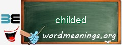 WordMeaning blackboard for childed